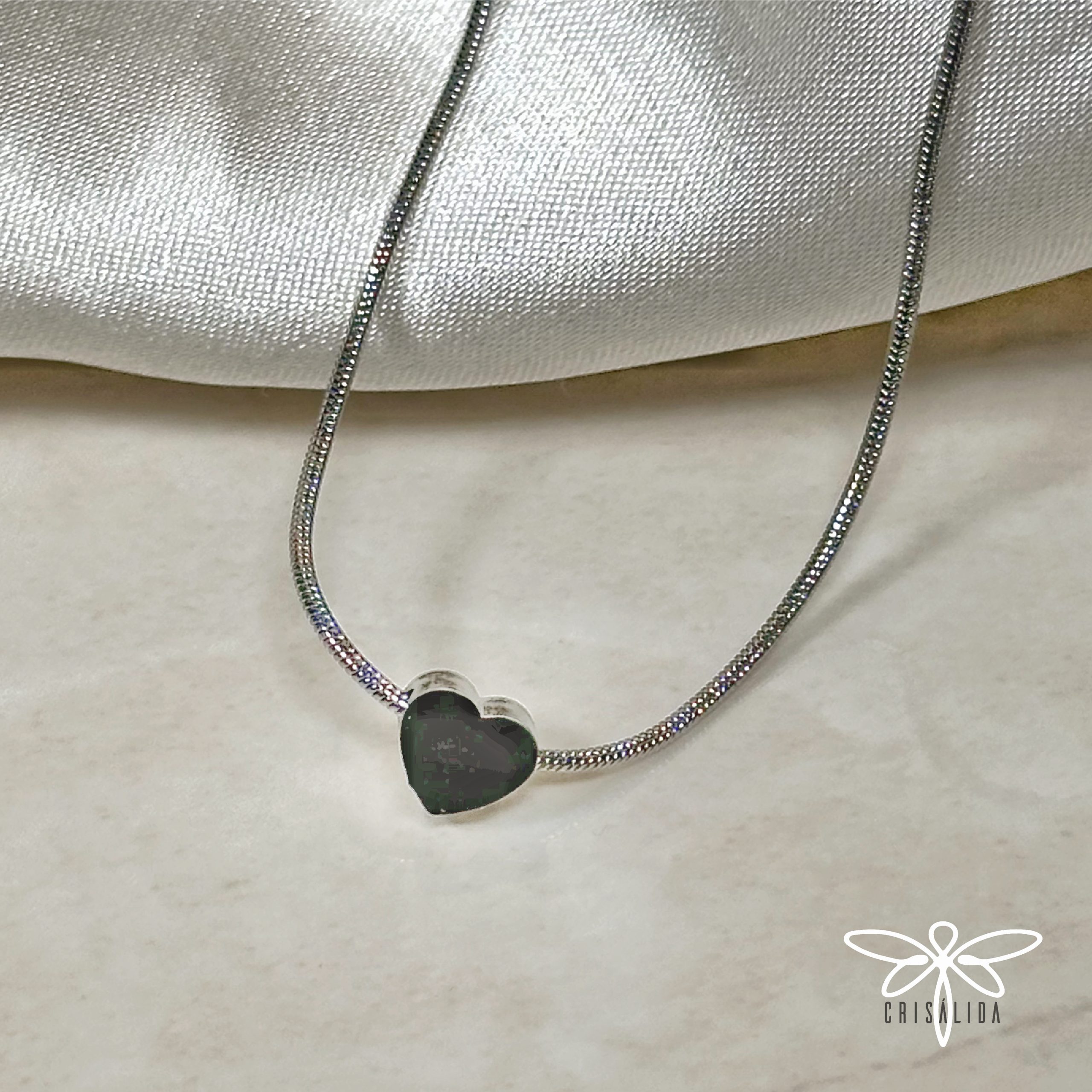 Collar dije mini corazón