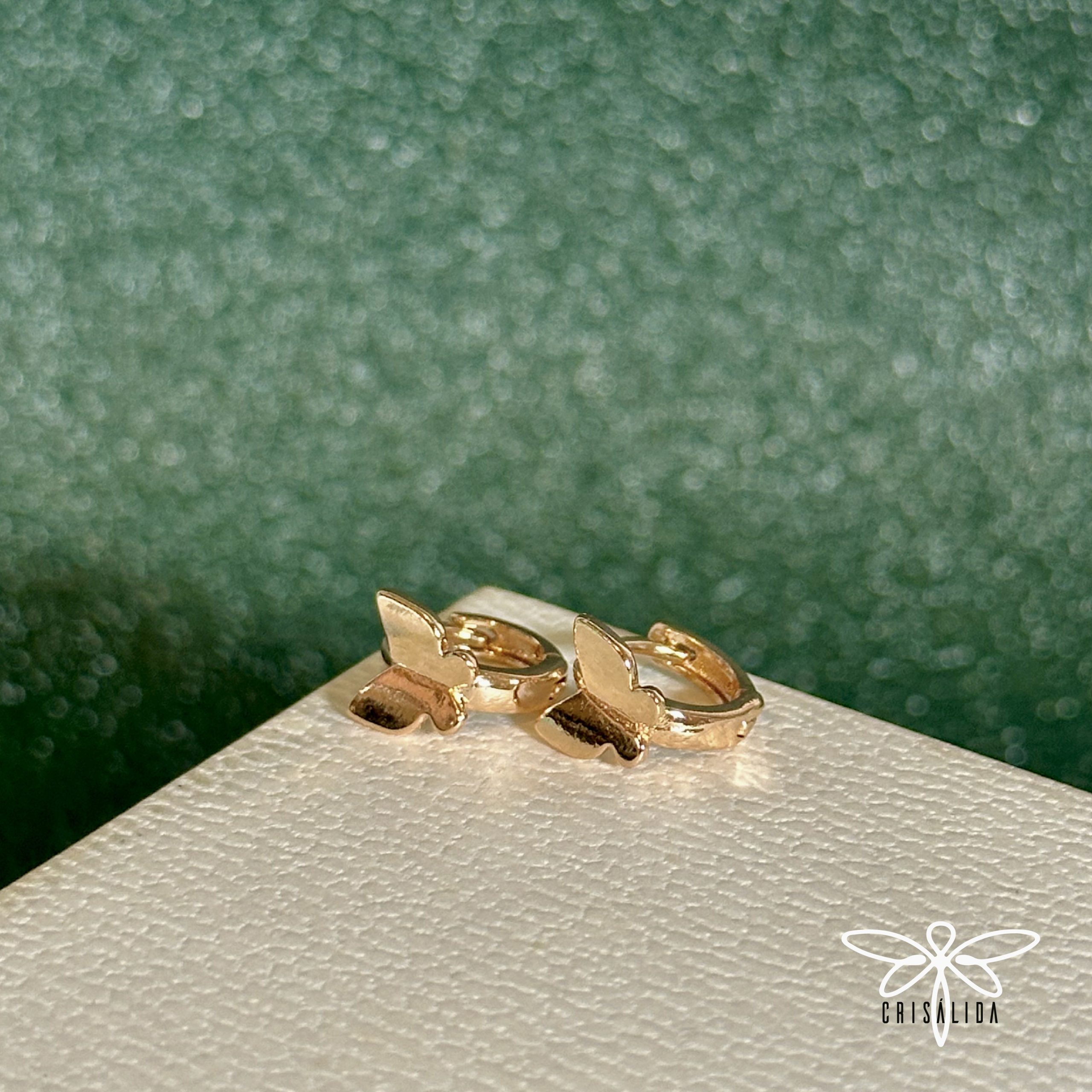 Argollas mariposa plana