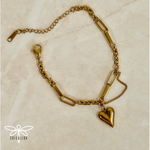 Manilla 3 cadenas dije corazón