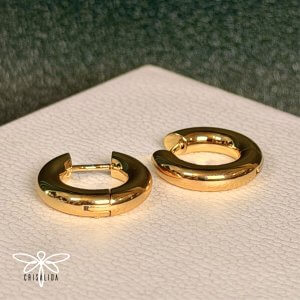 Argollas doradas chunky medianas