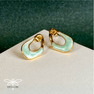 Aretes asimétricos verdes
